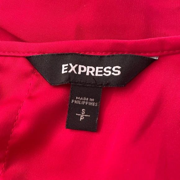 NWOT Express Red Lace-Up Blouse S - Picture 5 of 5